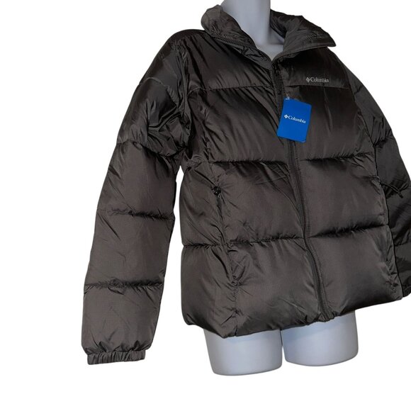 NWT Columbia Puffect Puffer Jacket Womens L Quilted Gray Insulated Logo Gray - Picture 4 of 11